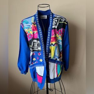 True vintage! Teddi colorful 80s track jacket